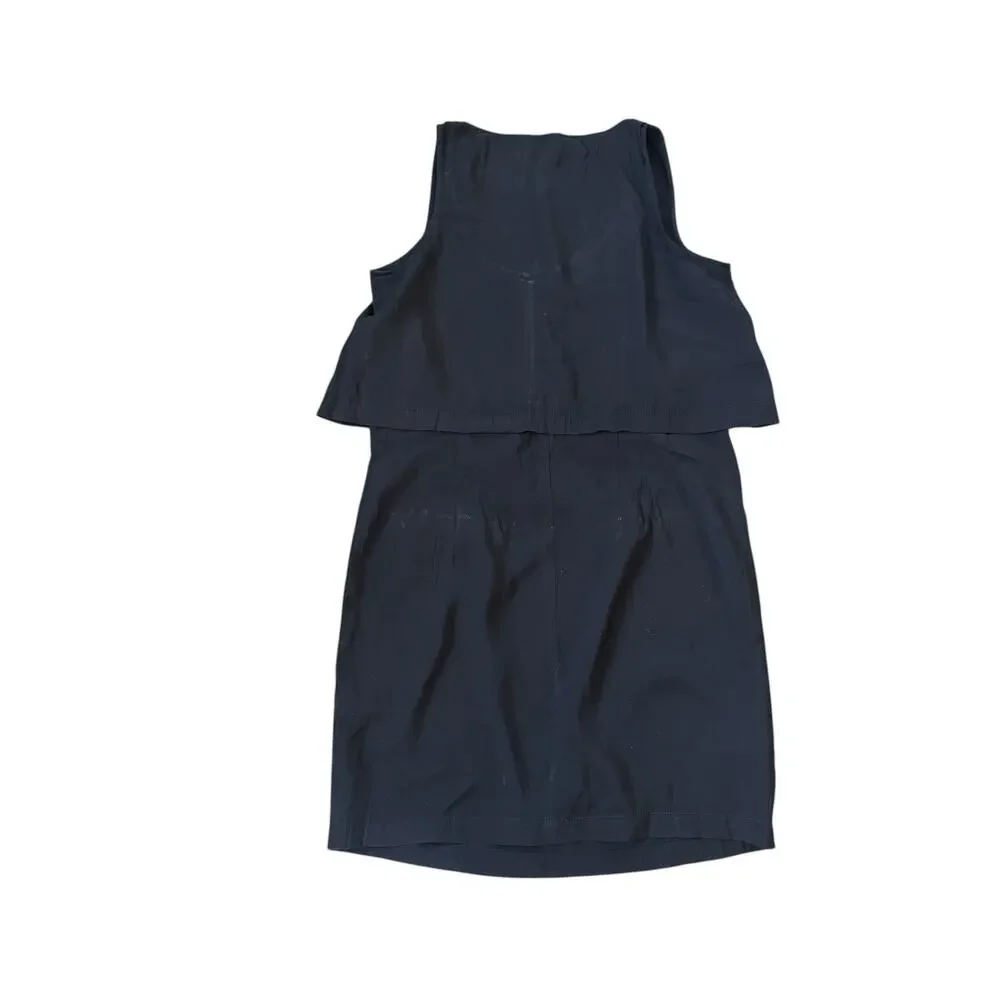 Kenneth Cole Black Front Zip Mini Dress